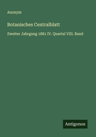Botanisches Centralblatt