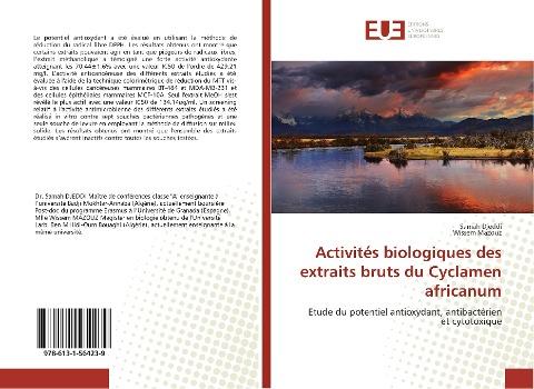 Activités biologiques des extraits bruts du Cyclamen africanum