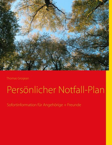 Persönlicher Notfall-Plan