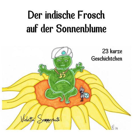 Der indische Frosch auf der Sonnenblume