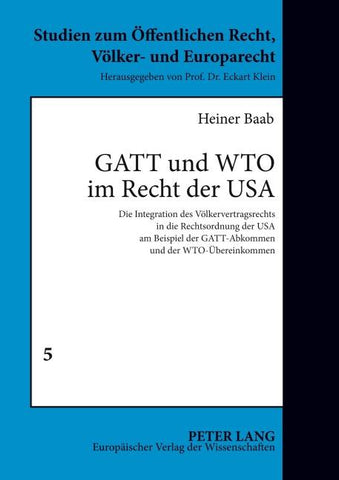 GATT und WTO im Recht der USA