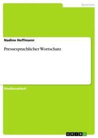 Pressesprachlicher Wortschatz