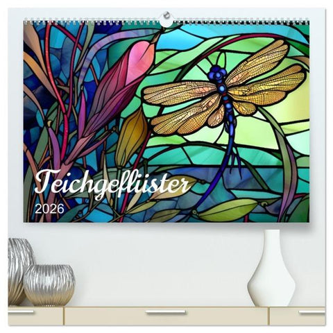 Teichgeflüster (hochwertiger Premium Wandkalender 2026 DIN A2 quer), Kunstdruck in Hochglanz