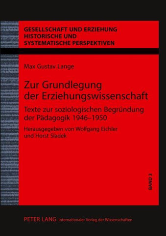 Zur Grundlegung der Erziehungswissenschaft