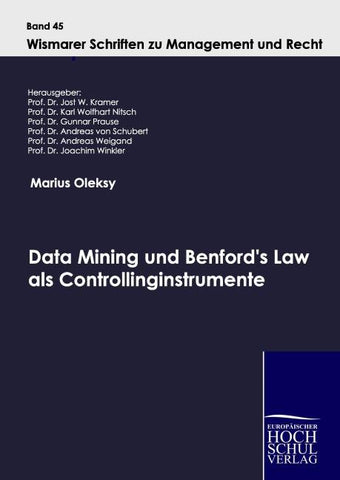 Data Mining und Benford's Law als Controllinginstrumente