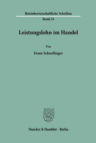 Leistungslohn im Handel.