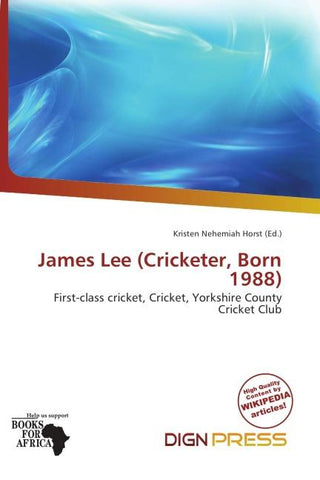 James Lee (Cricketer, Born 1988)