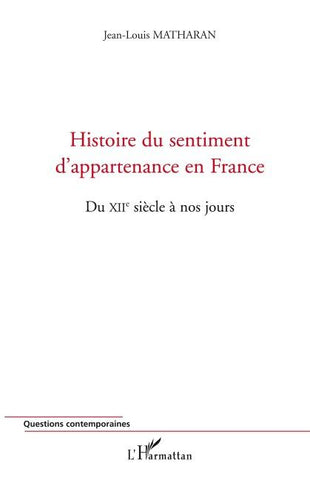 Histoire du sentiment d'appartenance en France