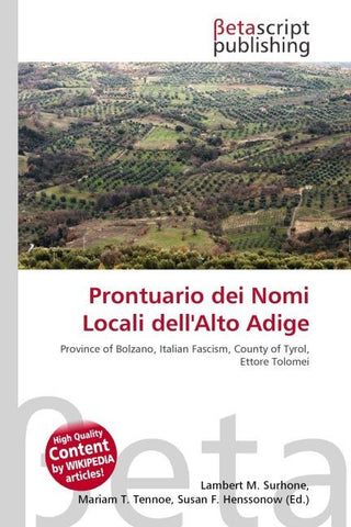 Prontuario dei Nomi Locali dell'Alto Adige