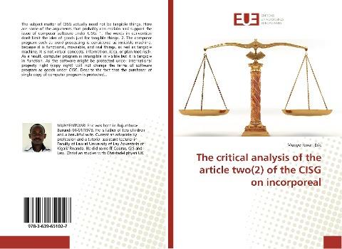 The critical analysis of the article two(2) of the CISG on incorporeal