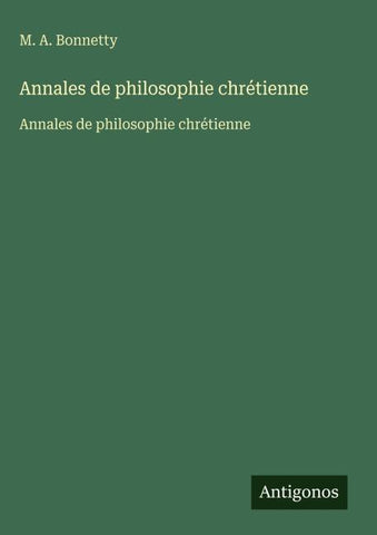 Annales de philosophie chrétienne