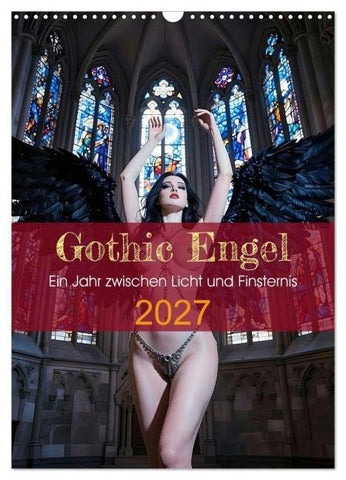 Gothic Engel (Wandkalender 2027 DIN A3 hoch), CALVENDO Monatskalender