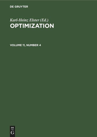 Optimization. Volume 11, Number 4