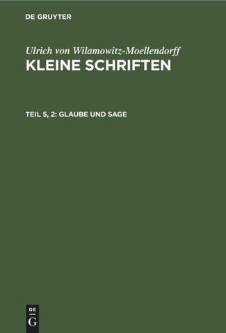 Glaube und Sage