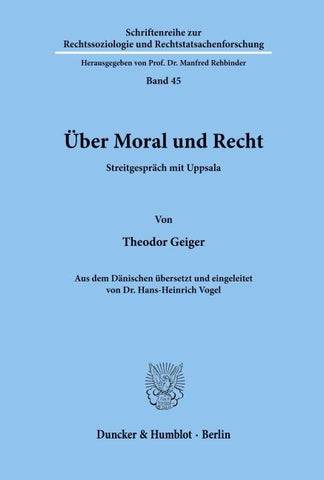 Über Moral und Recht.