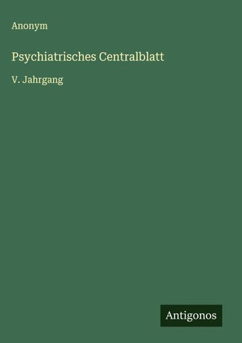 Psychiatrisches Centralblatt
