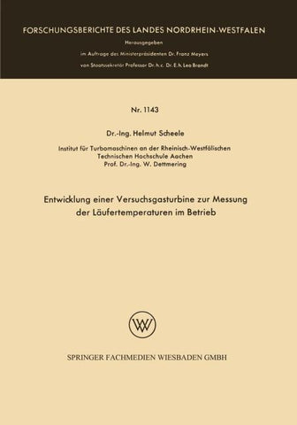 Entwicklung einer Versuchsgasturbine zur Messung der Läufertemperaturen im Betrieb