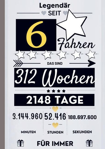 Notizbuch für Jungen 6 Jahre- Geburtstagsgeschenk für 6 jährige Jungen