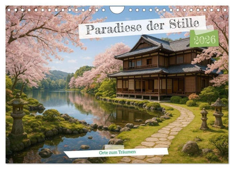 Paradiese der Stille - Orte zum Träumen (Wandkalender 2026 DIN A4 quer), CALVENDO Monatskalender