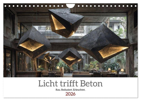 Licht trifft Beton (Wandkalender 2026 DIN A4 quer), CALVENDO Monatskalender