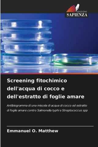 Screening fitochimico dell'acqua di cocco e dell'estratto di foglie amare