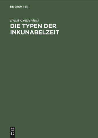 Die Typen der Inkunabelzeit