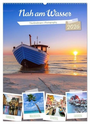 Nah am Wasser (Wandkalender 2026 DIN A2 hoch), CALVENDO Monatskalender