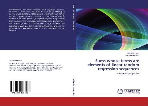 Sums whose terms are elements of linear random regression sequences