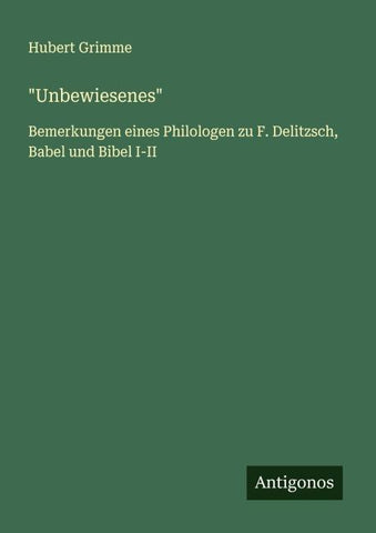 "Unbewiesenes"
