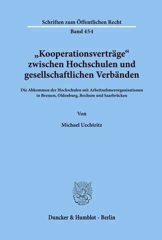 "Kooperationsverträge" zwischen Hochschulen und gesellschaftlichen Verbänden.