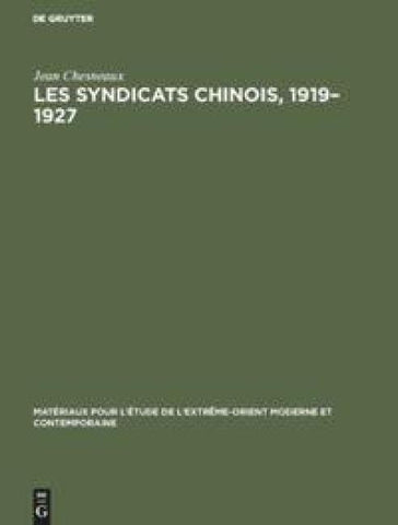 Les syndicats chinois, 1919–1927