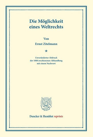 Die Möglichkeit eines Weltrechts