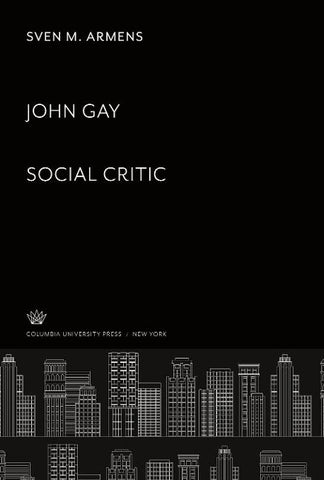 John Gay. Social Critic
