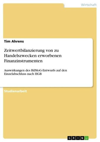 Zeitwertbilanzierung von zu Handelszwecken erworbenen Finanzinstrumenten