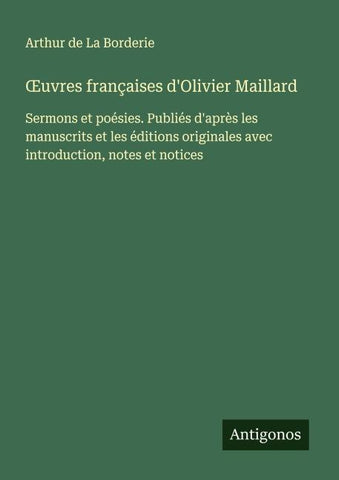 ¿uvres françaises d'Olivier Maillard
