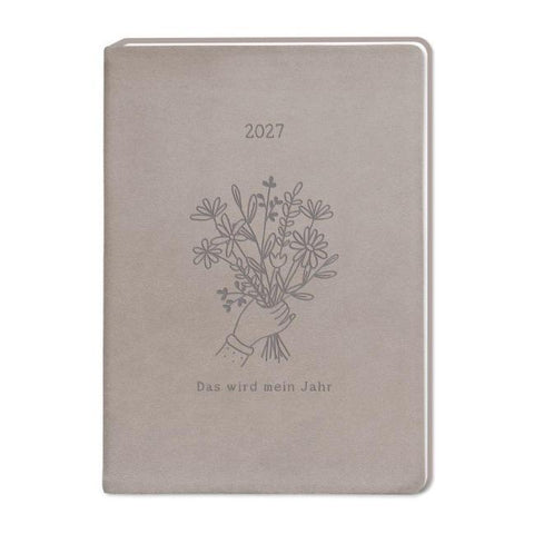 Terminplaner Lederlook 2027 Taupe