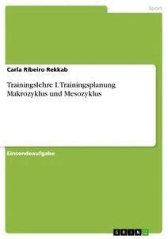Trainingslehre I. Trainingsplanung Makrozyklus und Mesozyklus