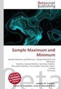 Sample Maximum and Minimum