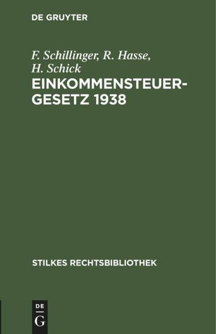 Einkommensteuergesetz 1938