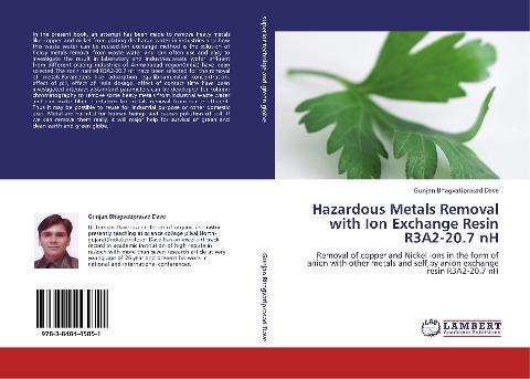 Hazardous Metals Removal with Ion Exchange Resin R3A2-20.7 nH