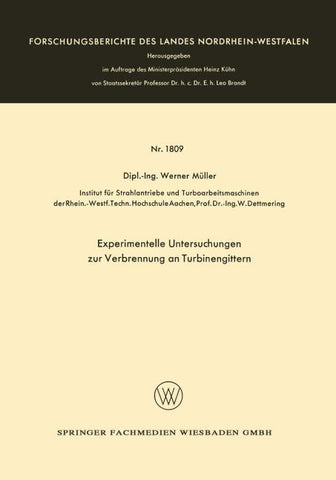 Experimentelle Untersuchungen zur Verbrennung an Turbinengittern