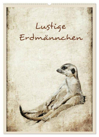 Lustige Erdmännchen (Wandkalender 2026 DIN A2 hoch), CALVENDO Monatskalender