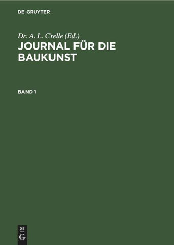 Journal für die Baukunst. Band 1