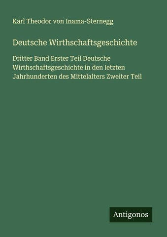 Deutsche Wirthschaftsgeschichte