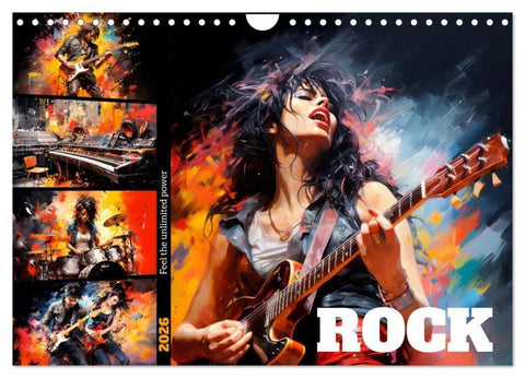 ROCK Feel the unlimited power (Wall Calendar 2026 DIN A4 landscape), CALVENDO 12 Month Wall Calendar