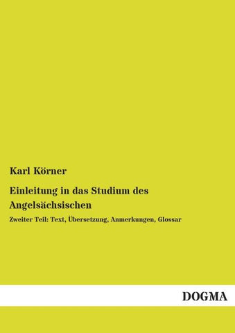 Einleitung in das Studium des Angelsächsischen