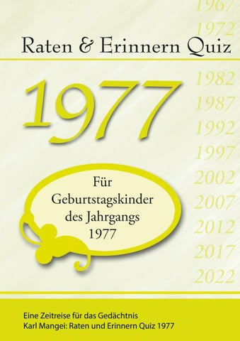 Raten und Erinnern Quiz 1977