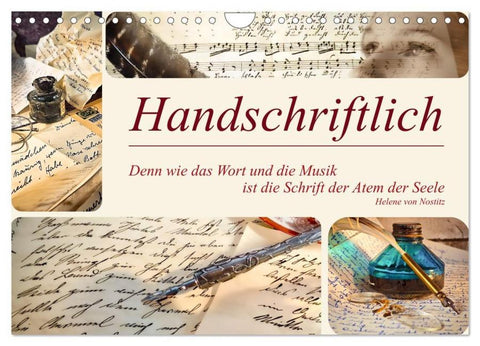 Handschriftlich (Wandkalender 2026 DIN A4 quer), CALVENDO Monatskalender