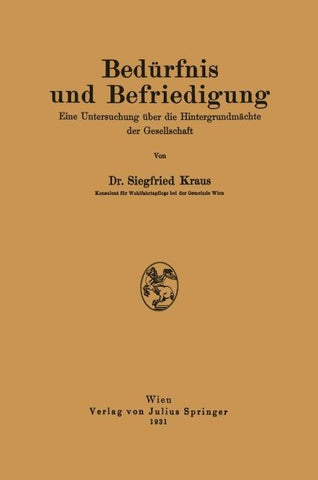 Bedürfnis und Befriedigung