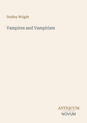 Vampires and Vampirism